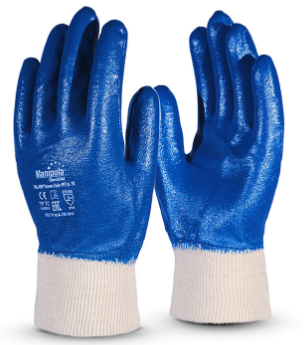 Перчатки ТЕХНИК ЛАЙТ РП, (TNL-05Р), резинка, полный облив, синий